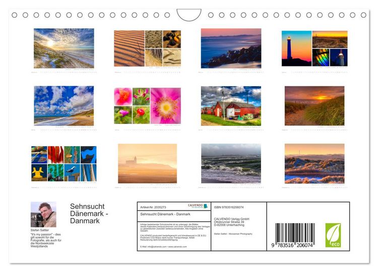 Produktbild: Sehnsucht D&auml;nemark - Danmark (Wandkalender 2026 DIN A4 quer), CALVENDO Monatskalender