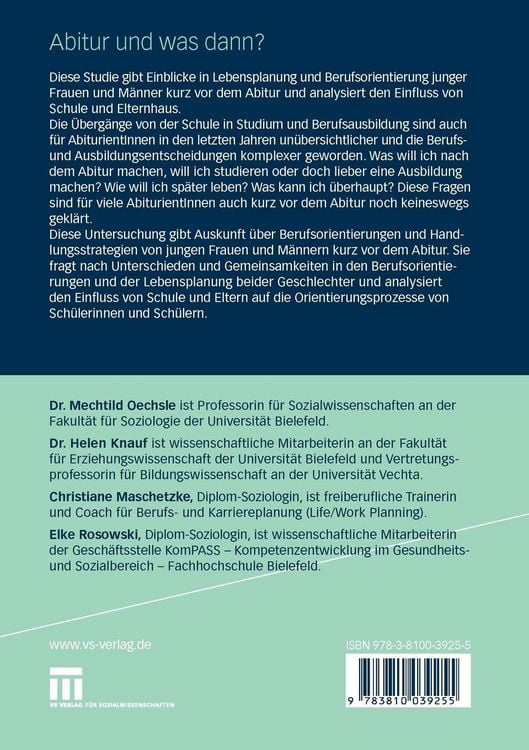 Produktbild: Abitur und was dann?