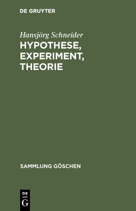 Produktbild: Hypothese, Experiment, Theorie