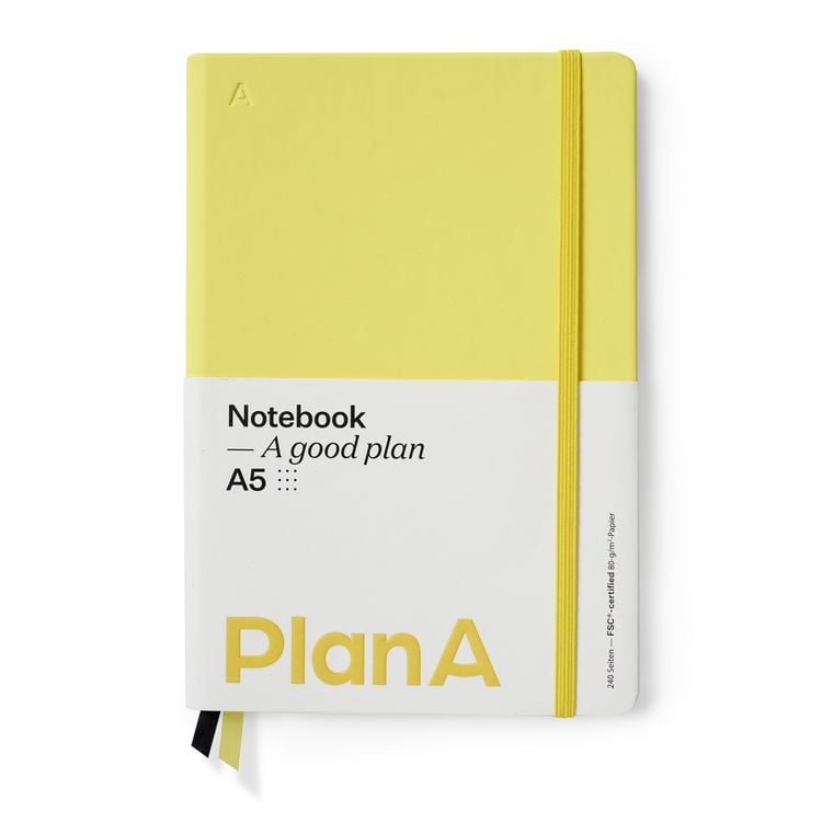 Produktbild: Notizbuch A5 Hardcover Punktiert Lemon Yellow