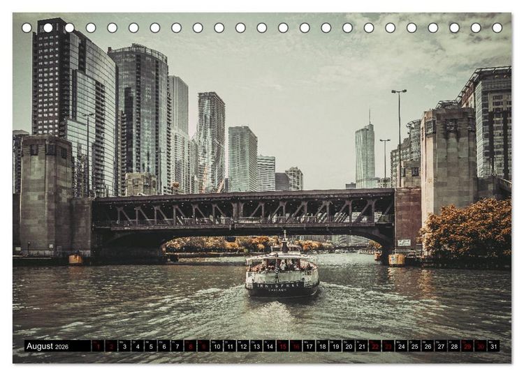 Produktbild: Metropole Chicago (Tischkalender 2026 DIN A5 quer), CALVENDO Monatskalender