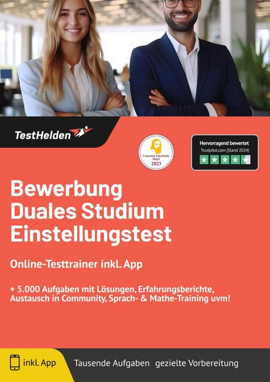 Produktbild: Bewerbung duales Studium Einstellungstest: Online-Testtrainer inkl. App - + 5.00