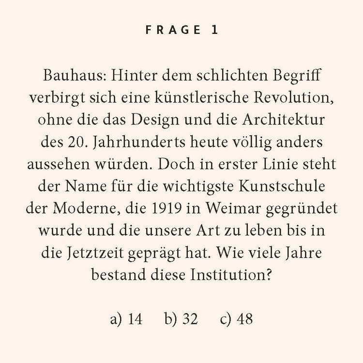 Produktbild: Bauhaus-Quiz