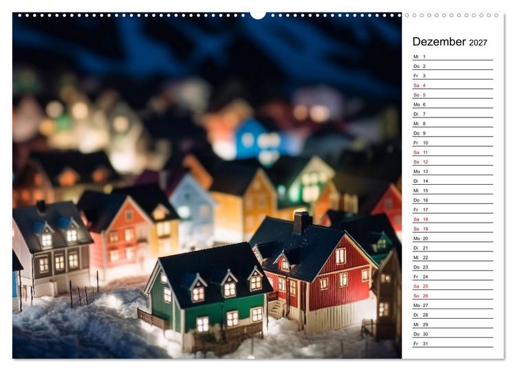 Produktbild: Miniatur Weltreise (Wandkalender 2027 DIN A2 quer), CALVENDO Monatskalender