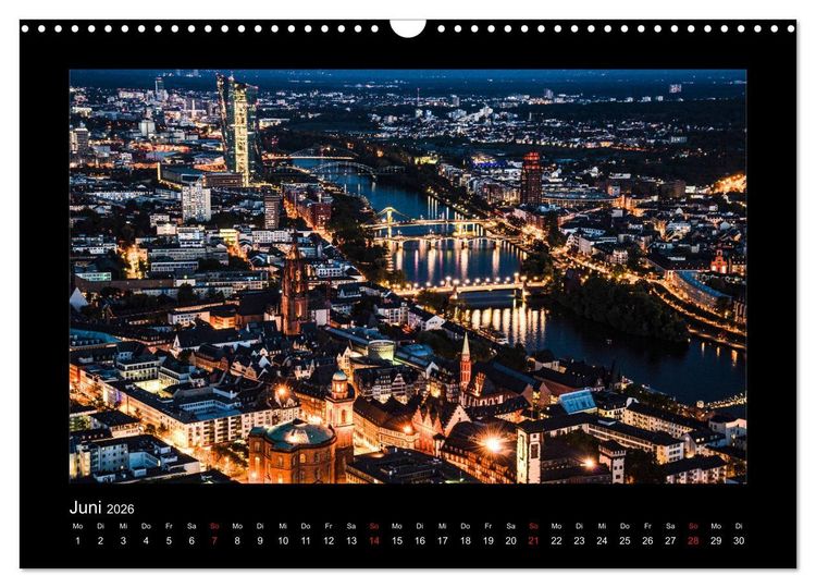 Produktbild: Frankfurt bei Nacht 2026 (Wandkalender 2026 DIN A3 quer), CALVENDO Monatskalender