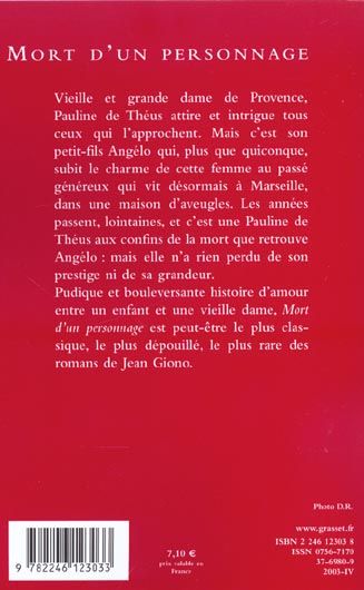 Produktbild: Mort d'un personnage