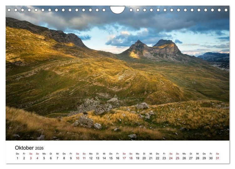 Produktbild: Montenegro - Land der schwarzen Berge (Wandkalender 2026 DIN A4 quer), CALVENDO Monatskalender