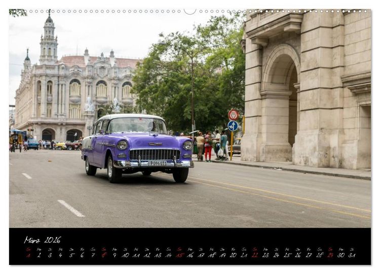 Produktbild: Kubas Klassische Automobile 2026 (Wandkalender 2026 DIN A2 quer), CALVENDO Monatskalender