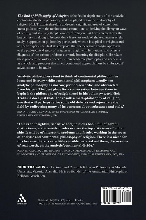 Produktbild: The End of Philosophy of Religion