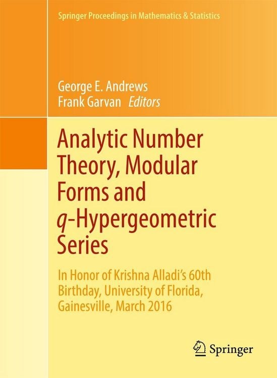 Produktbild: Analytic Number Theory, Modular Forms and q-Hypergeometric Series
