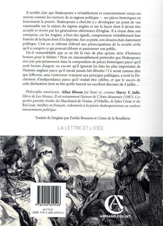 Produktbild: La pens&eacute;e politique de Shakespeare