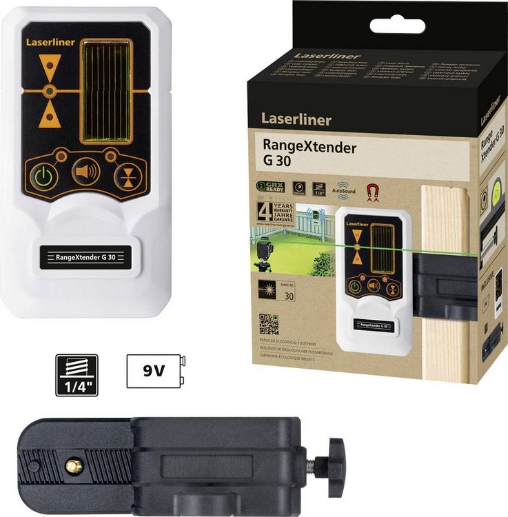 Produktbild: Laserliner RangeXtender G 30 Laserempf&auml;nger f&uuml;r Linienlaser Reichweite (max.): 30m
