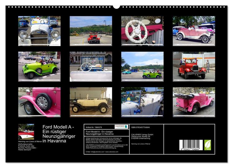 Produktbild: Ford Modell A - Ein r&uuml;stiger Neunzigj&auml;hriger in Havanna (hochwertiger Premium Wandkalender 2026 DIN A2 quer), Kunstdruck in Hochglanz