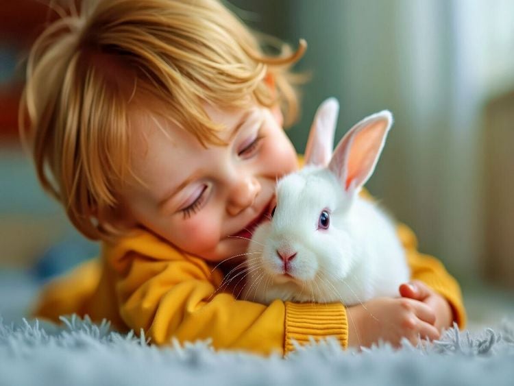 Produktbild: CALVENDO Puzzle Das ist Kaninchenliebe pur. | 1000 Teile Lege-Gr&ouml;&szlig;e 64x48cm Foto-Puzzle f&uuml;r gl&uuml;ckliche Stunden