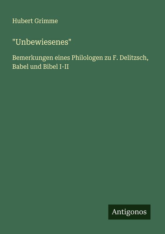 Produktbild: "Unbewiesenes"
