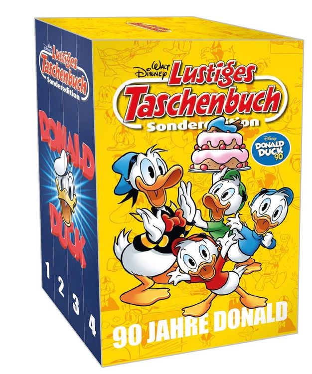Produktbild: Lustiges Taschenbuch 90 Jahre Donald (4 Bände im Schuber)