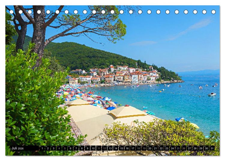 Produktbild: Moscenicka Draga 2026 - Urlaubsparadies an der Kvarner Bucht (Tischkalender 2026 DIN A5 quer), CALVENDO Monatskalender