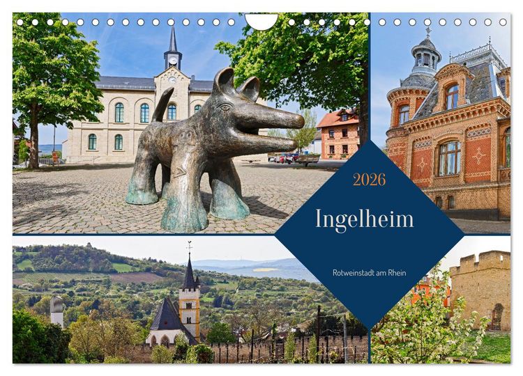 Produktbild: Ingelheim - Rotweinstadt am Rhein (Wandkalender 2026 DIN A4 quer), CALVENDO Monatskalender