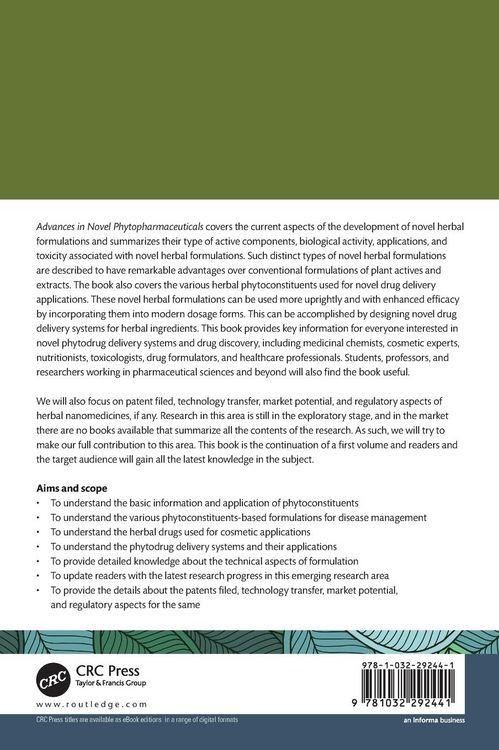 Produktbild: Advances in Novel Phytopharmaceuticals