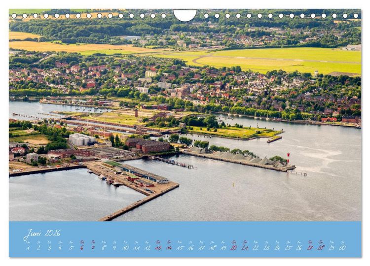 Produktbild: Kiel aus der Luft - Die Stadt an der F&ouml;rde aus dem Ballon fotografiert (Wandkalender 2026 DIN A4 quer), CALVENDO Monatskalender