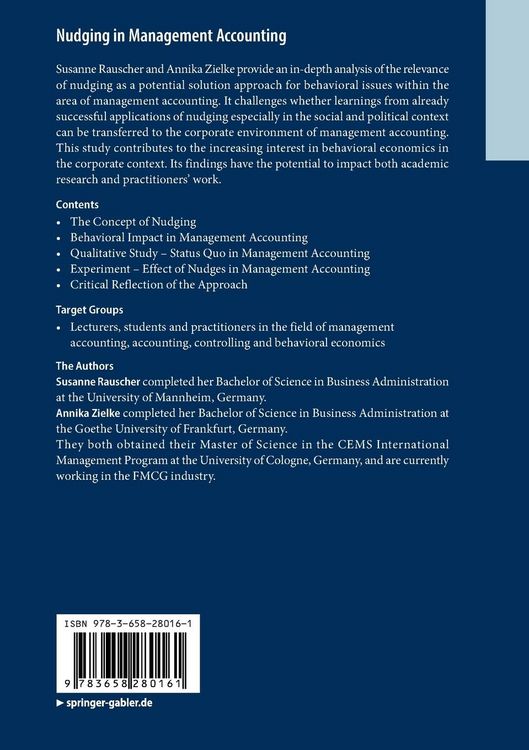 Produktbild: Nudging in Management Accounting