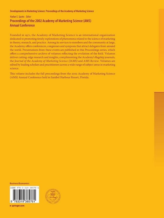 Produktbild: Proceedings of the 2002 Academy of Marketing Science (AMS) Annual Conference