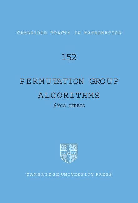 Produktbild: Permutation Group Algorithms