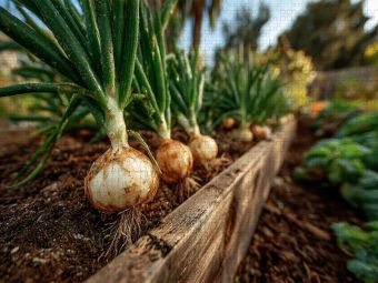 Produktbild: CALVENDO Puzzle Frische Zwiebeln wachsen im Gartenbeet | 1000 Teile Lege-Gr&ouml;&szlig;e 64x48cm Foto-Puzzle f&uuml;r gl&uuml;ckliche Stunden