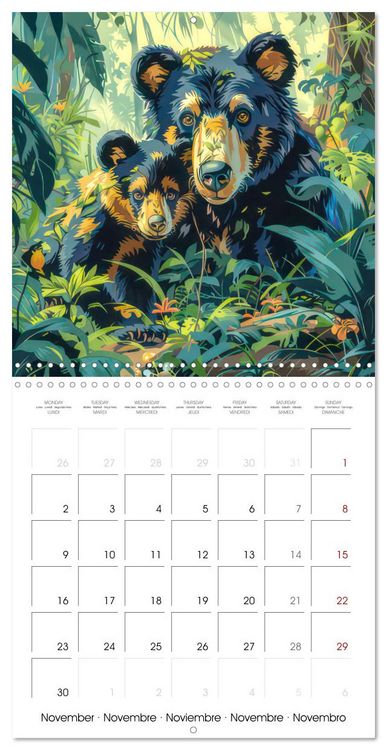 Produktbild: Animals - Jungle life (Wall Calendar 2026 12 &times; 12 Inch) CALVENDO 12 Month Wall Calendar