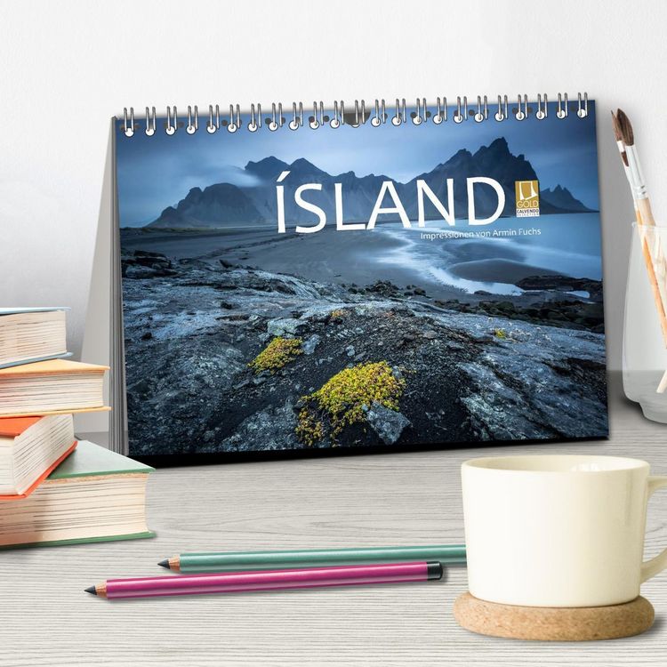 Produktbild: Island Impressionen von Armin Fuchs (Tischkalender 2026 DIN A5 quer), CALVENDO Monatskalender