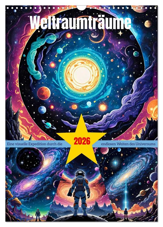 Produktbild: Weltraumtr&auml;ume (Wandkalender 2026 DIN A3 hoch), CALVENDO Monatskalender