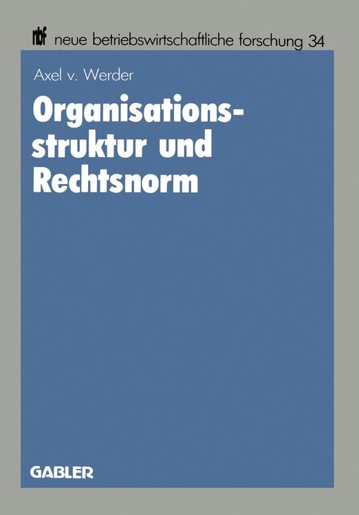 Produktbild: Organisationsstruktur und Rechtsnorm