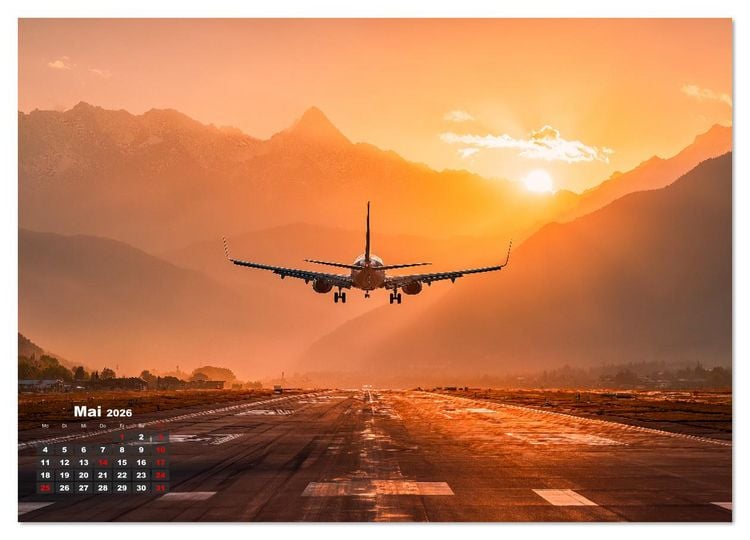 Produktbild: Flugzeuge hautnah - Flugzeugkalender f&uuml;r Flugzeugliebhaber (Wandkalender 2026 DIN A4 quer), CALVENDO Monatskalender