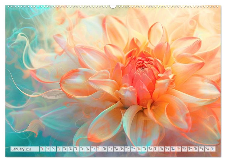 Produktbild: Etherial flowers (High Quality Premium Wall Calendar 2026 DIN A2 landscape),CALVENDO 12 Month Wall Calendar