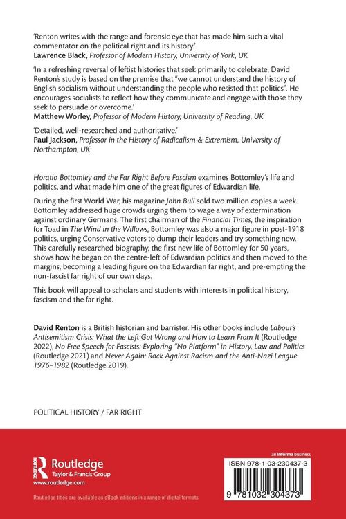 Produktbild: Horatio Bottomley and the Far Right Before Fascism
