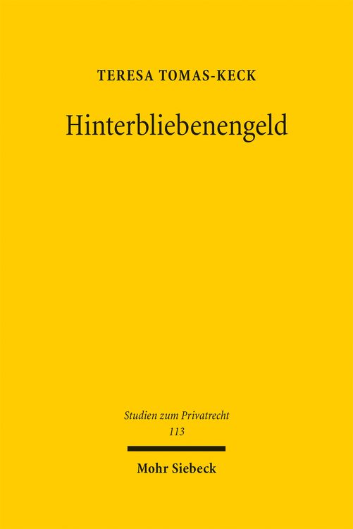Produktbild: Tomas-Keck, T: Hinterbliebenengeld