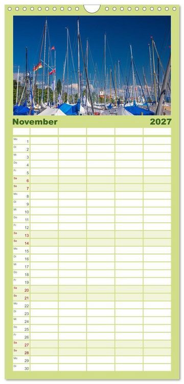 Produktbild: Familienplaner 2027 - Friedrichshafen am Bodensee mit 5 Spalten (Wandkalender, 21 x 45 cm) CALVENDO