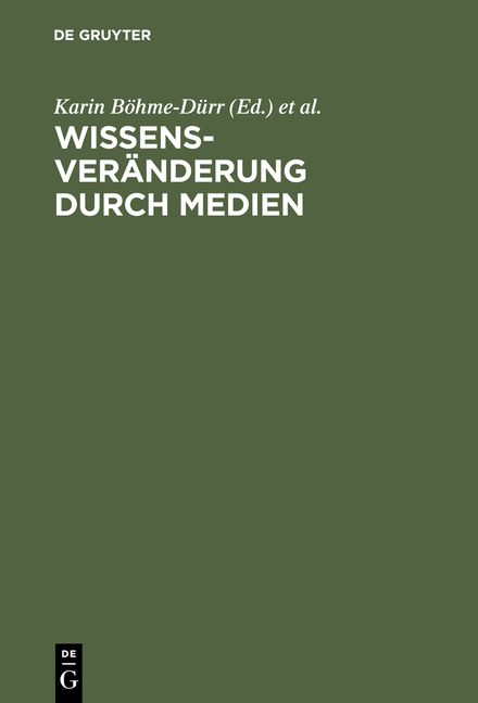 Produktbild: Wissensver&auml;nderung durch Medien