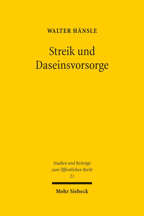 Produktbild: Streik und Daseinsvorsorge