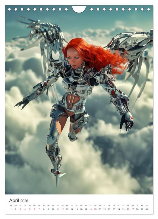 Produktbild: Cyborg Engel (Wandkalender 2026 DIN A4 hoch), CALVENDO Monatskalender