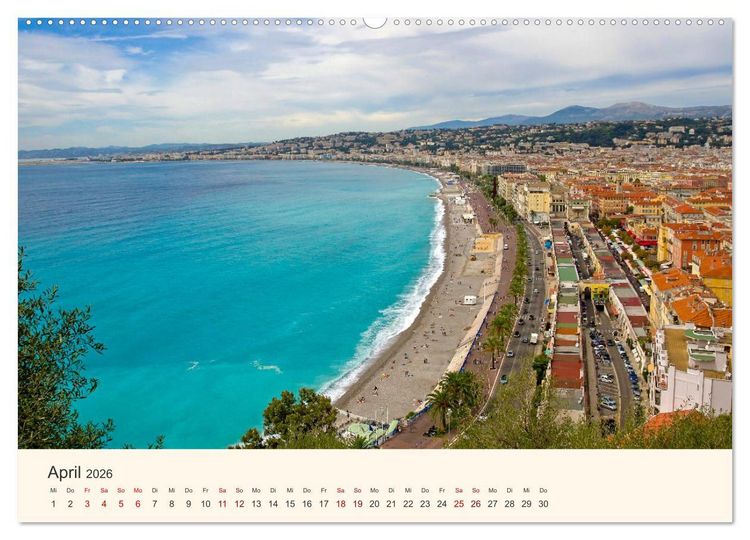 Produktbild: Wundersch&ouml;ne C&ocirc;te d'Azur (Wandkalender 2026 DIN A2 quer), CALVENDO Monatskalender