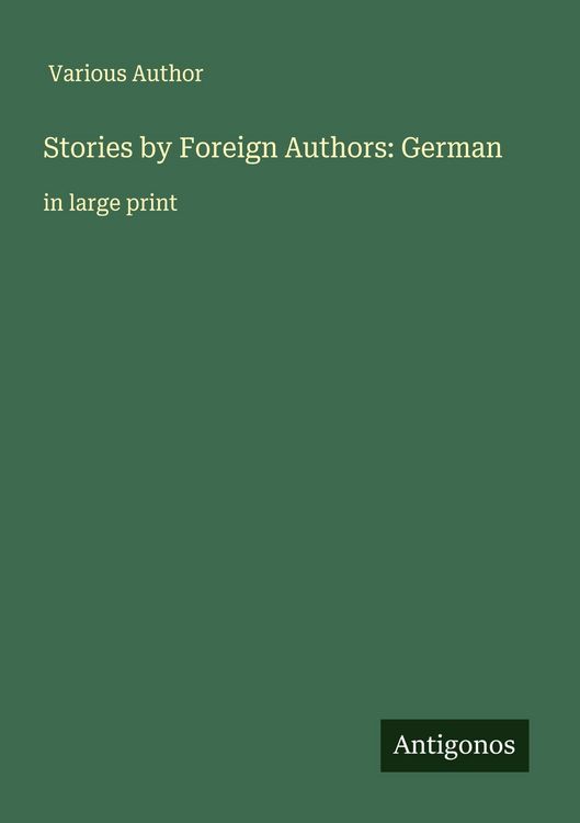Produktbild: Stories by Foreign Authors: German