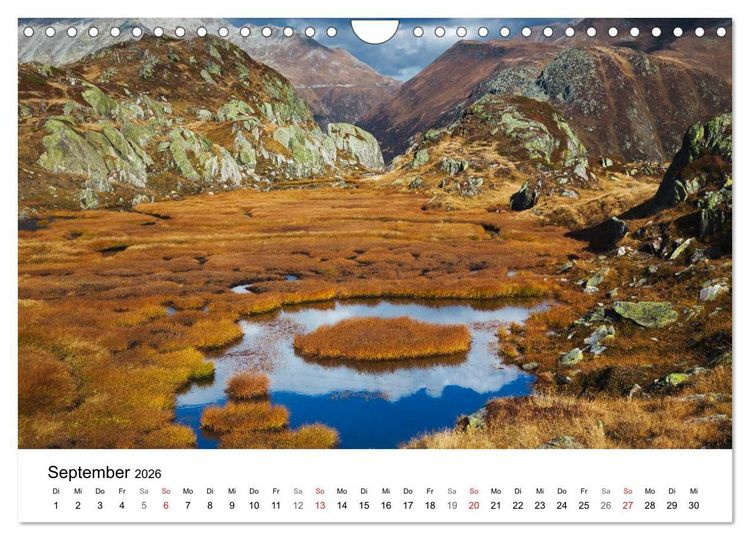 Produktbild: BERGSEEN Schweizer Alpen (Wandkalender 2026 DIN A4 quer), CALVENDO Monatskalender