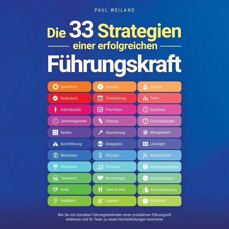 Produktbild: Die 33 Strategien einer erfolgreichen F&uuml;hrungskraft: Wie Sie mit erprobten F&uuml;hrungsmethoden einen produktiven F&uuml;hrungsstil etablieren und Ihr Team zu neuen H&ouml;chstleistungen motivieren