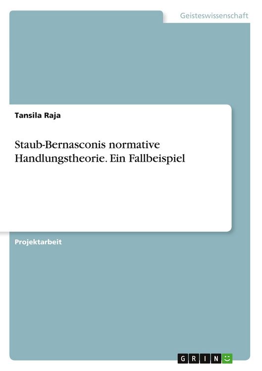 Produktbild: Staub-Bernasconis normative Handlungstheorie. Ein Fallbeispiel