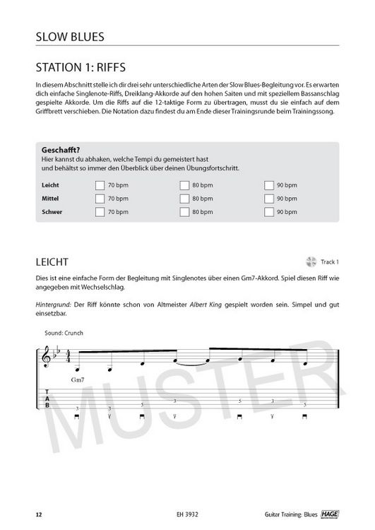 Produktbild: Guitar Training Blues + CD + DVD