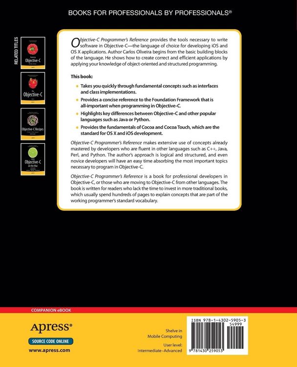 Produktbild: Objective-C Programmer's Reference