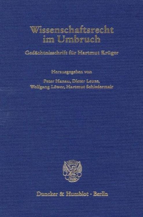 Produktbild: Wissenschaftsrecht im Umbruch.