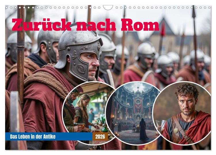 Produktbild: Zur&uuml;ck nach Rom - Das Leben in der Antike (Wandkalender 2026 DIN A3 quer), CALVENDO Monatskalender