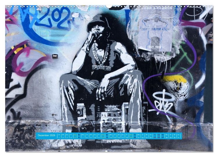 Produktbild: Streetart-Kunst, die die Stra&szlig;en Londons atmen l&auml;sst (hochwertiger Premium Wandkalender 2026 DIN A2 quer), Kunstdruck in Hochglanz